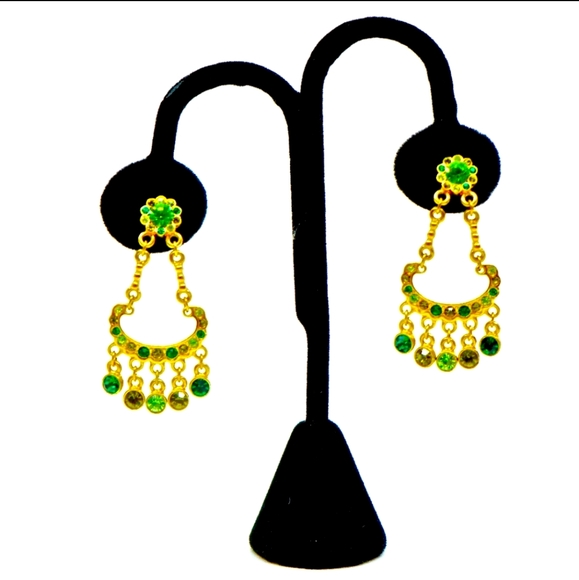 Kenneth J Lane Crystal Chandelier Earrings